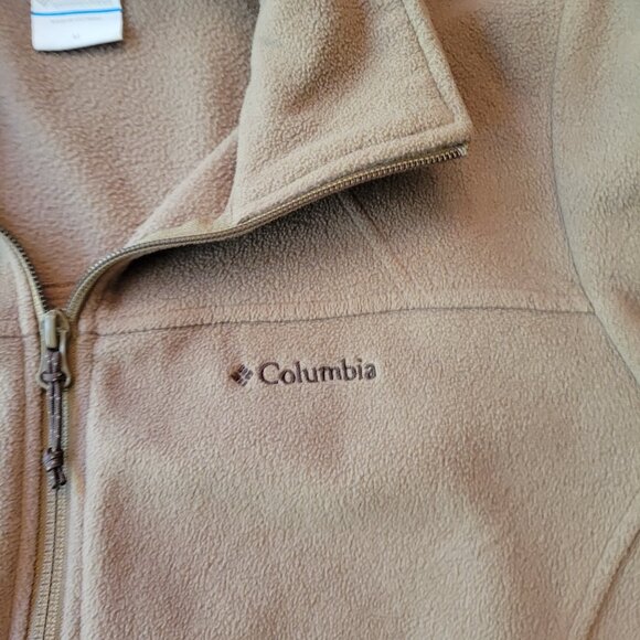Columbia Women's Jacket Polar Fleece Zip-Up Athletic Brown Sz Medium - Picture 5 of 10